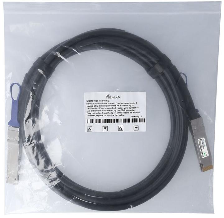Actual product image BlueLAN Juniper QDD-400G-DAC-2P5M Compatible DAC QSFP-DD BL292901X3M26