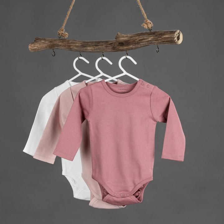 Produktbild La Loona LaLoona Baby-Bodys & Wickelbodys Body Langarm 6er Pack - Beere Grau - (86, 92)