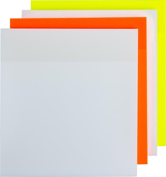 Actual product image Q-Connect Sticky notepad 4x50BL PP transparent-sorted (76 x 76 mm)