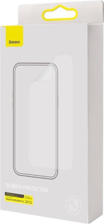 Baseus 2x Full Screen Protector Film 0.15mm for Xiaomi Redmi K40 / K40 Pro / Poco F3 Transparent (SG (2 Stück, Xiaomi Redmi K40)