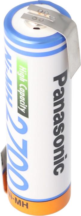 Immagine prodotto Panasonic Akku Mignon AA NiMH, BK-3HGAE mit Lötfahne in Z-Form (1 pz., AA, 2700 mAh)