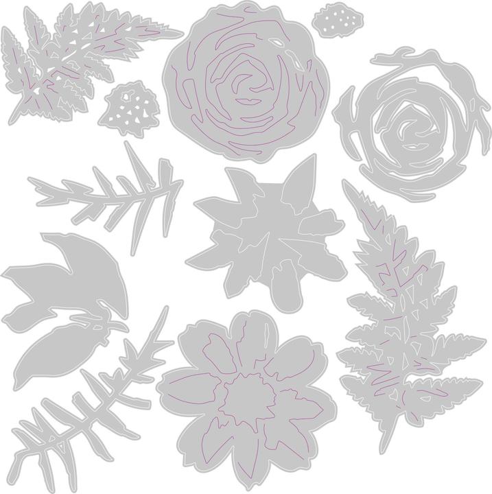 Sizzix Thinlits Stanzschablone "Flowers & Fern"