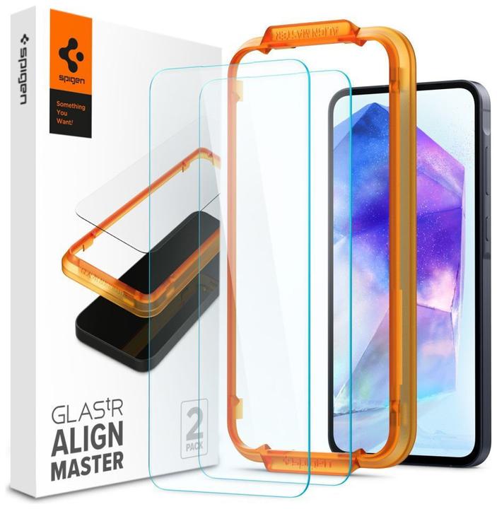 Actual product image Spigen ALM Glas.Tr Sam A55 5G 2szt. szkło hartowane AGL07775 (2 Piece, Samsung Galaxy A55)