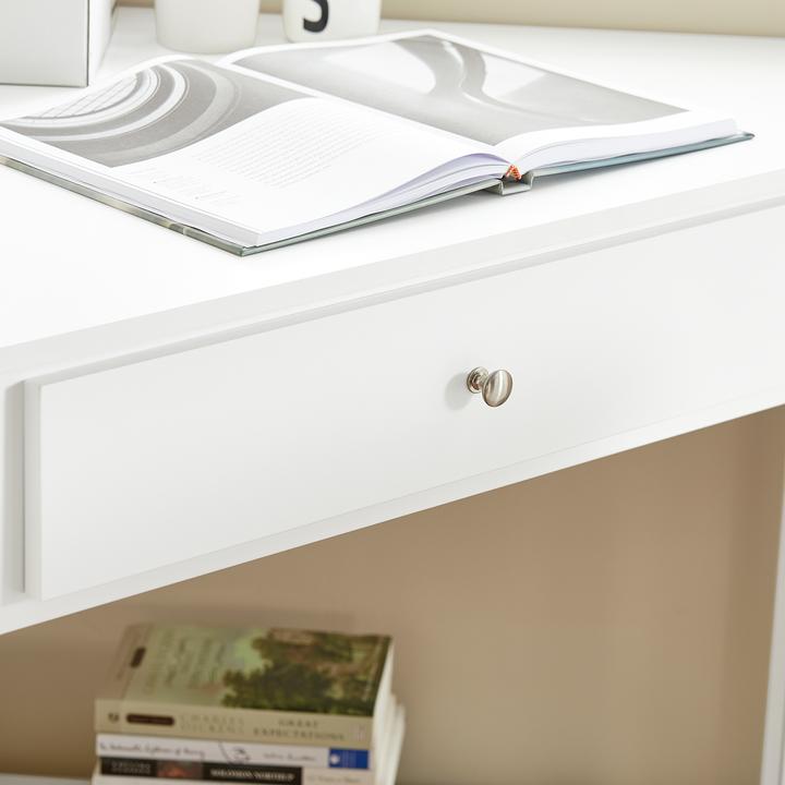 Actual product image SoBuy Corner desk with shelf and drawer (76 x 76 x 76 cm)