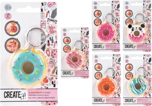 Actual product image Create It! Make it. Keychain donut with lip balm