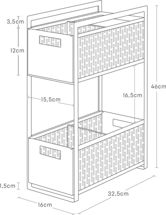 Actual product image Yamazaki Storage baskets with stand TOWER (1 x)