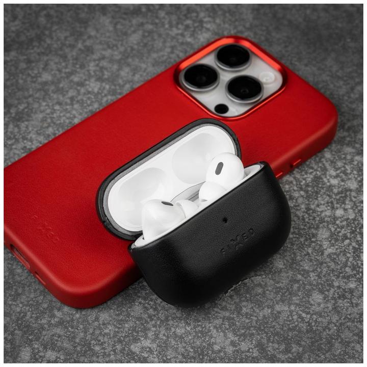 Produktbild Fixed Behoben | Ohrhörer-Hülle mit MagSafe-Unterstützung | Apple AirPods Pro 2/Pro 2 (USB-C) | Schwarz | L (Kopfhörer Tasche)