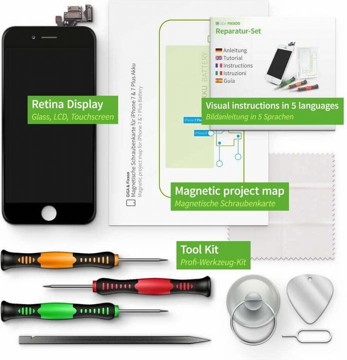 Image du produit Giga Fixxoo Afficher l'ensemble complet (Écran, iPhone 8)