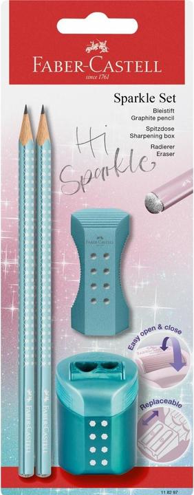 Faber-Castell Schreibset 4-tlg. Sparkle ocean metallic (2 mm, B, 4 x)