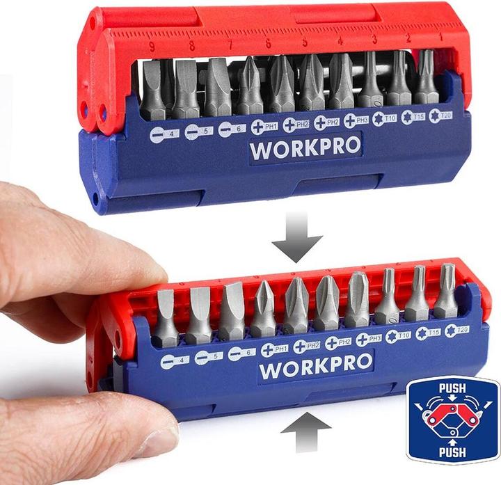 Actual product image Workpro Set of screwdriver tips 13 pieces