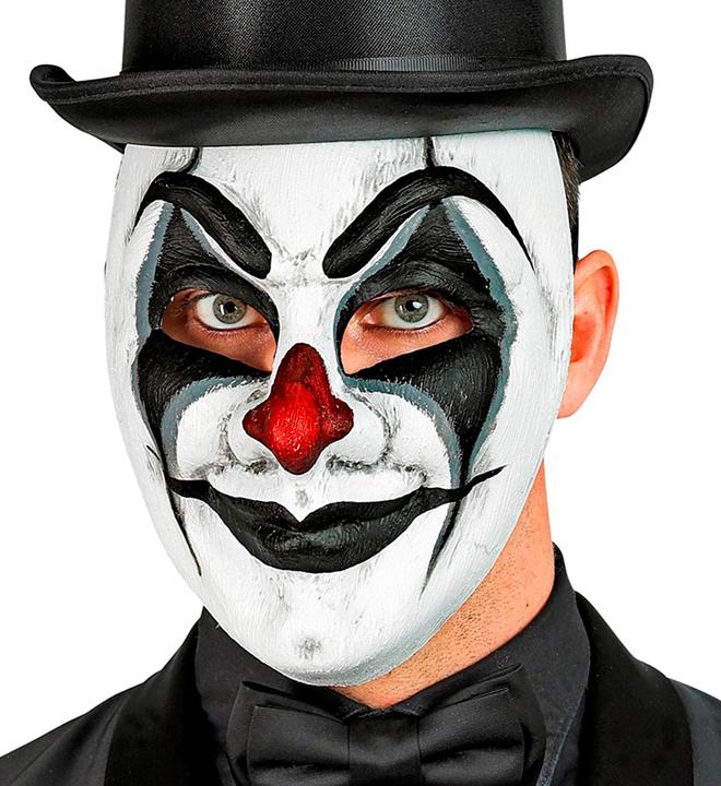 Produktbild Widmann Commedia Dell'Arte Maske Clownmaske Schwarz Weiss