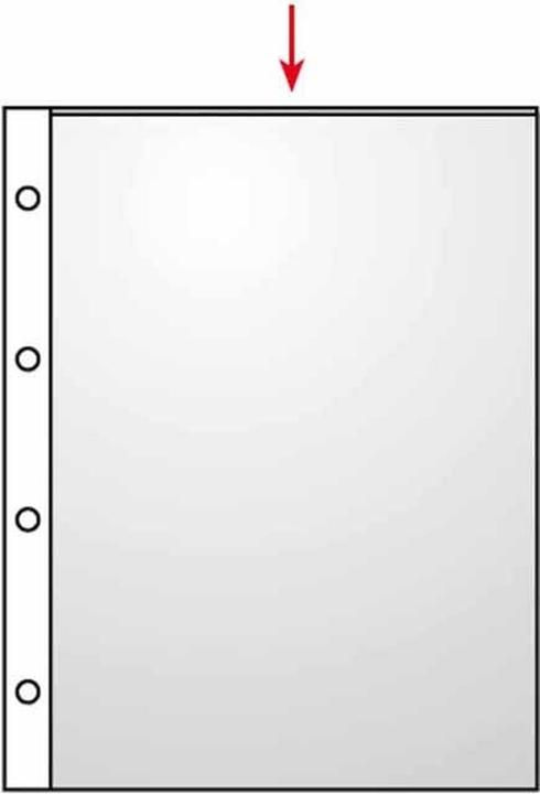 Image du produit Veloflex Pochette perforée, face supérieure, A5, PP, brillant, 0,075 mm, transparent (A5, 1 x)