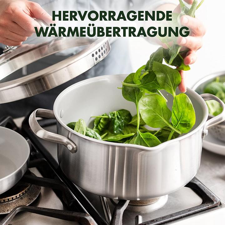 Produktbild Greenpan Venice Pro Tri-Ply Edelstahl Topf- und Pfannen-Set 10-teilig (26 cm, Pfannenset + Topfset, Edelstahl)