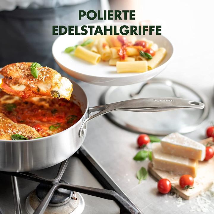 Produktbild Greenpan Venice Pro Tri-Ply Edelstahl Topf- und Pfannen-Set 10-teilig (26 cm, Pfannenset + Topfset, Edelstahl)
