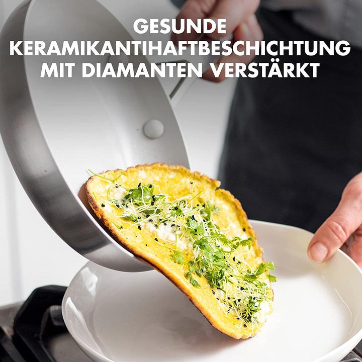 Produktbild Greenpan Venice Pro Tri-Ply Edelstahl Topf- und Pfannen-Set 10-teilig (26 cm, Pfannenset + Topfset, Edelstahl)