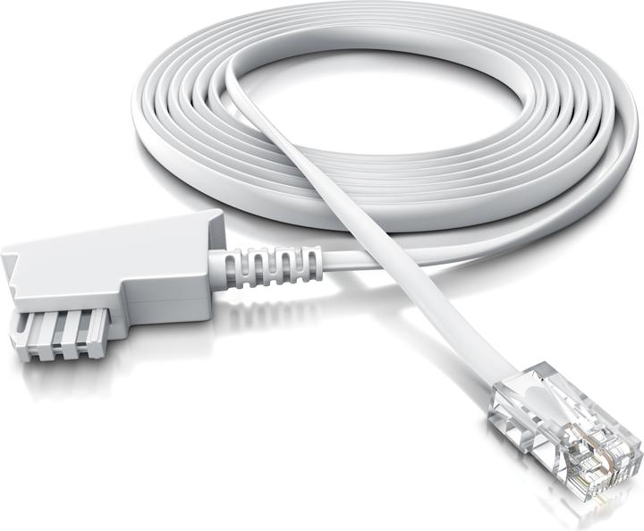 Actual product image CSL Internet cable, router cable, telephone cable, TAE-F plug to RJ45 plug, router to telephone socket