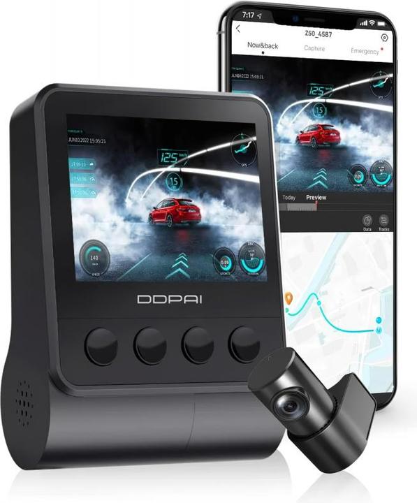 Image du produit DDpai Z50 Gps double (Récepteur GPS, WiFi, Batterie, 4K)