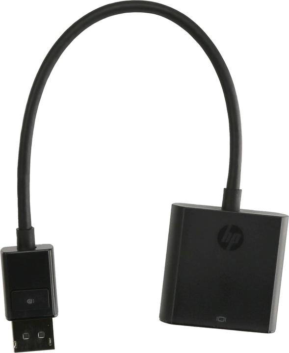 Actual product image HP 752660-001 Video Cable Adapter DVI DisplayPort Black (DVI, 27 cm)