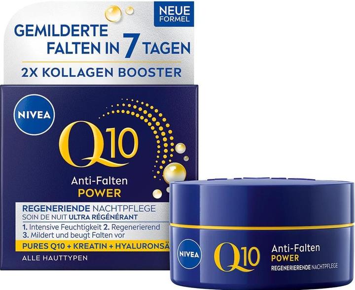 Produktbild NIVEA Q10 Pow Ant Falt Nachtcr Rege 50ml (50 ml, 24h Creme)