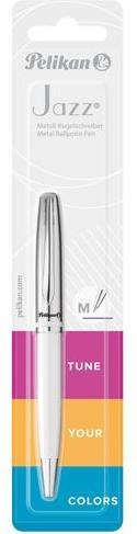 Image du produit Pelikan Stylo bille Jazz Classic 807135 perle blanc métal (Blanc nacré, 1 x)