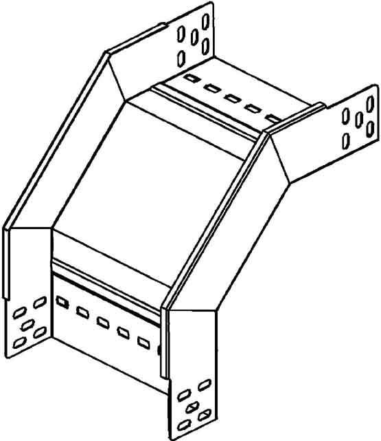 Actual product image Niedax NIE RFD110.200 drop section 110x202mm w.ungel.side rails bandverz. (11 cm)