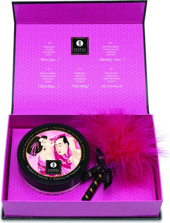 Image du produit Shunga Essbares Massagepulver-Kit Himbeere (75 ml)