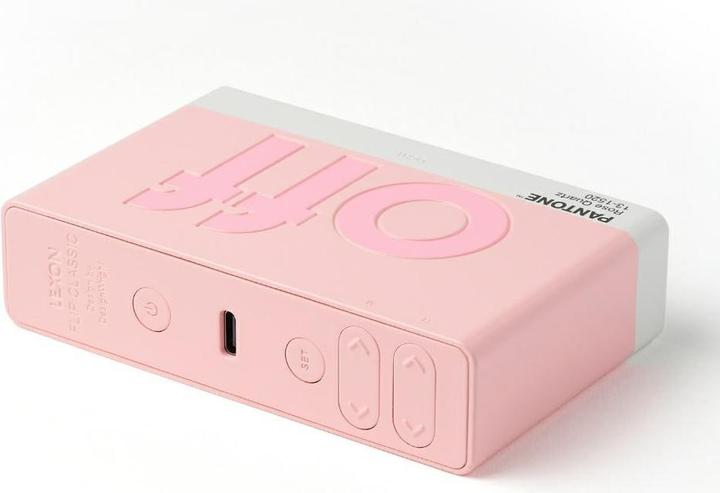 Actual product image Lexon Digitalwecker Flip Classic Pantone Rose Quartz