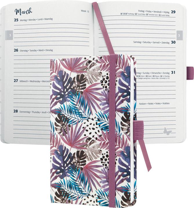 Image du produit Jolie Agenda de poche motif (A6, Allemand, Français, Italien, Anglais)
