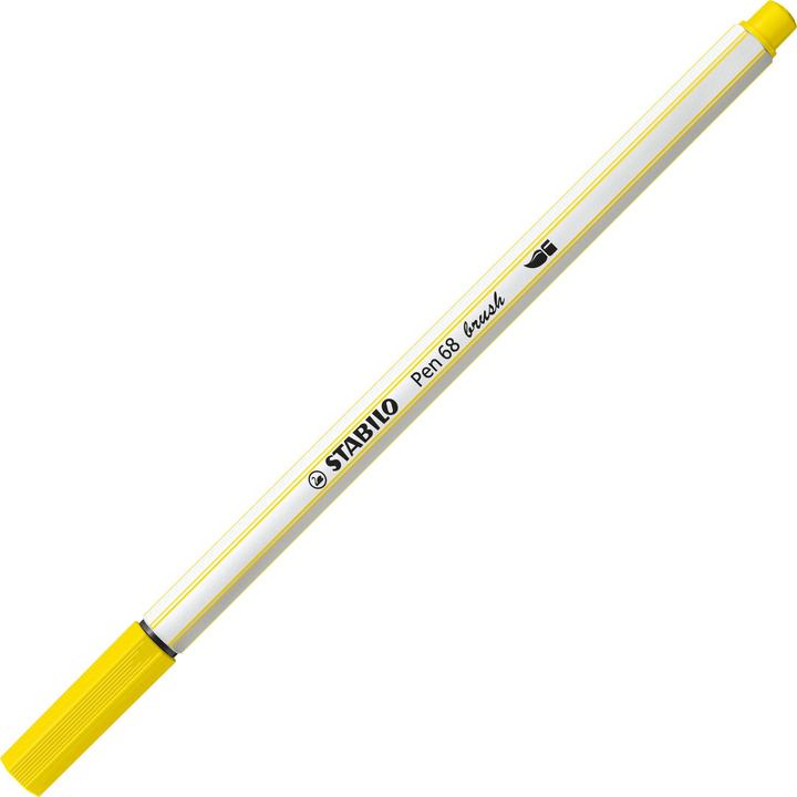 Image du produit STABILO Pen 68 Brush 24 - Citroen Geel (Jaune citron, 1 x)