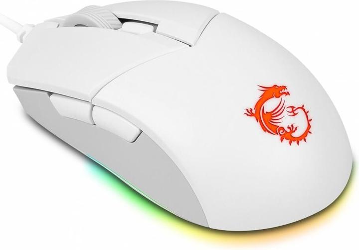 Actual product image MSI Clutch GM11 WHITE Gaming,USB (Cable)