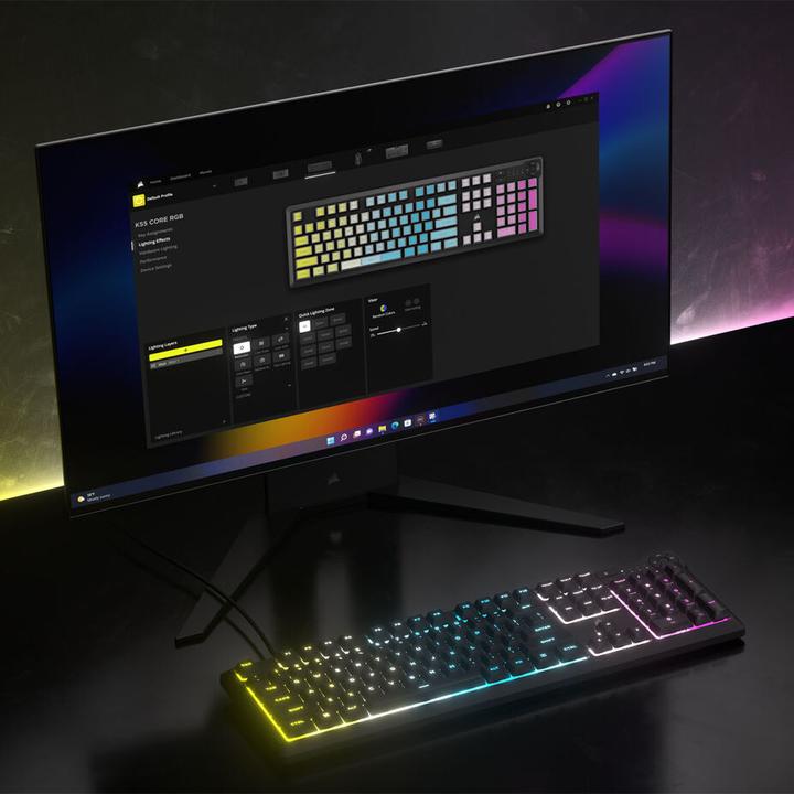 Image du produit Corsair K55 Core RGB (DE, Filaire)