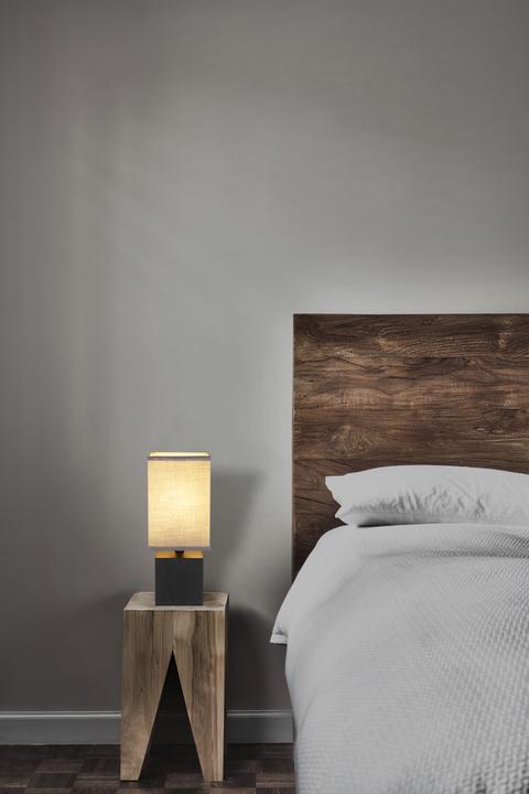 Image du produit Globo Lampe de table Valentino noir blanchi 1xE27 (E27)