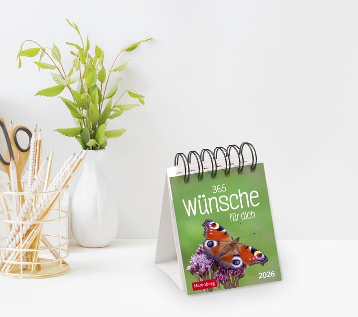 Productafbeelding Harenberg 365 Wünsche für dich Mini-Geschenkkalender 2026 (Duits)