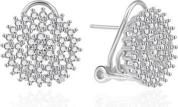 Agato Sparkling Silver Earrings With Zircons Agt-E030kkw
