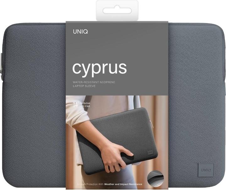 Produktbild Uniq neoprene laptop Sleeve 14" Cyprus Water-Resistant Onyx (14")