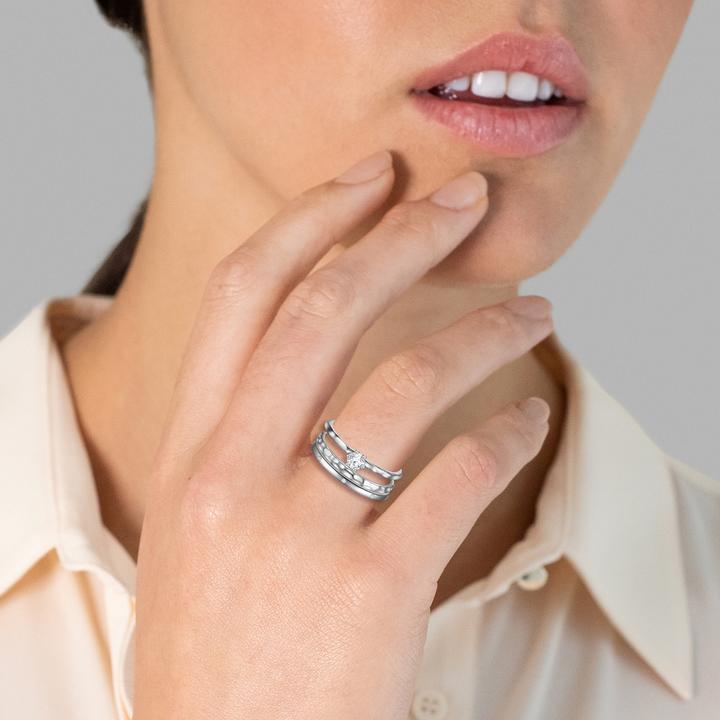 Immagine prodotto Glanzstücke München Argento da donna con zirconi - 31998 (60, 925 Argento)