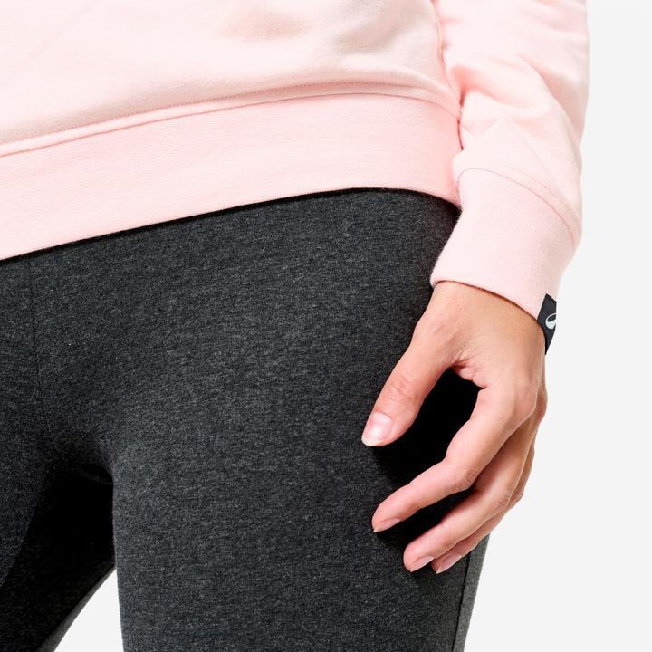 Image du produit Domyos Sweat de training col rond femme, rose clair (S)