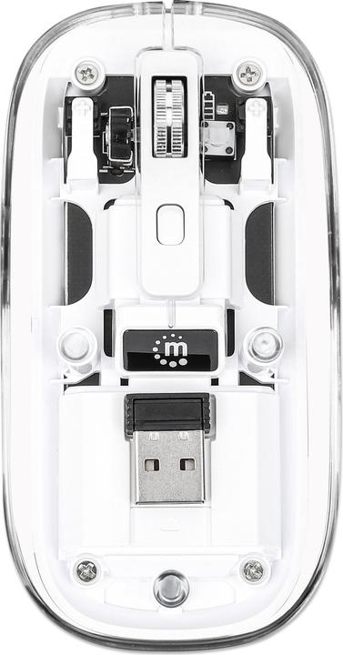 Immagine prodotto Manhattan Mouse MH trasparente 4D, bianco (Senza fili)