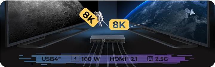 Actual product image Icy Box IB-DK2880-C41 (USB-C, 11 Ports)