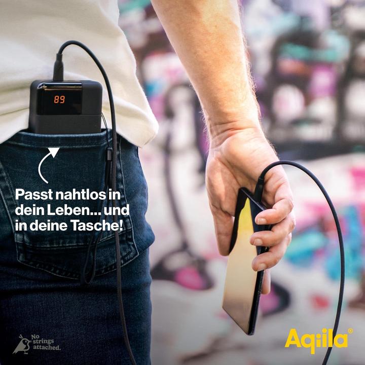 Actual product image Aqiila Powerbird B10B - Powerbank 10000 mAh, 20W - Black (10000 mAh, 20 W, 37 Wh)