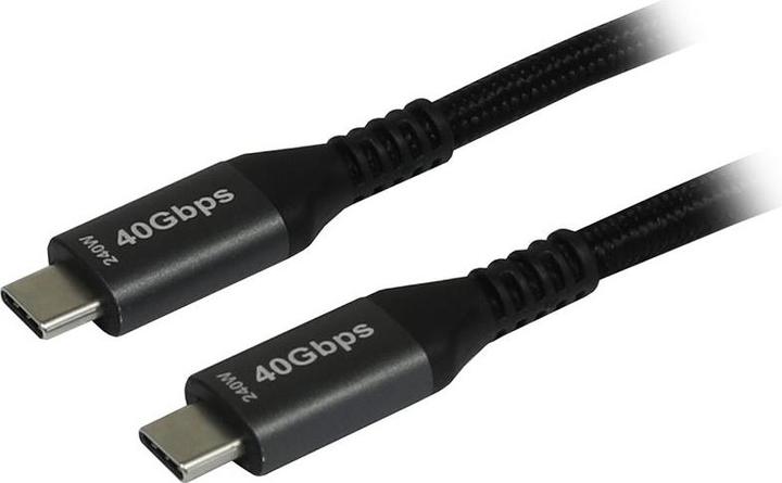 Produktbild Synergy 21 Kabel USB, C(St) => C(St), 1.5m, USB4.0, schwarz(Textil), 40G/5A, 240W, Gen 3x2, E-Marker Chip, Syne (1.50 m, USB 4.0, 240 W)