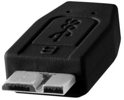 Produktbild Tether Tools TetherPro, USB-C 3.0 Kabel, USB-C / 3.0 Micro-B, 4.6 m, Schwarz (4.60 m, USB 3.2 Gen 1)