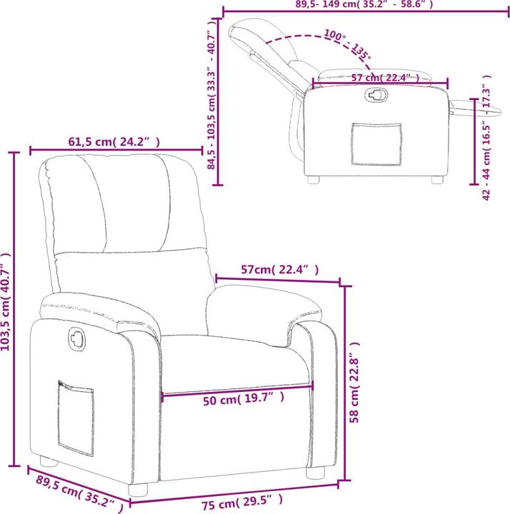 Immagine prodotto VidaXL Tessuto in microfibra per poltrone reclinabili