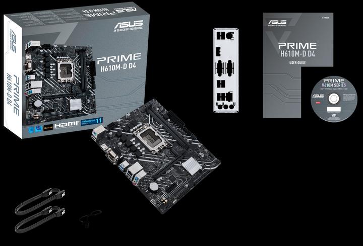 Actual product image ASUS PRIME H610M-D D4 (LGA 1700, Intel H610, mATX)