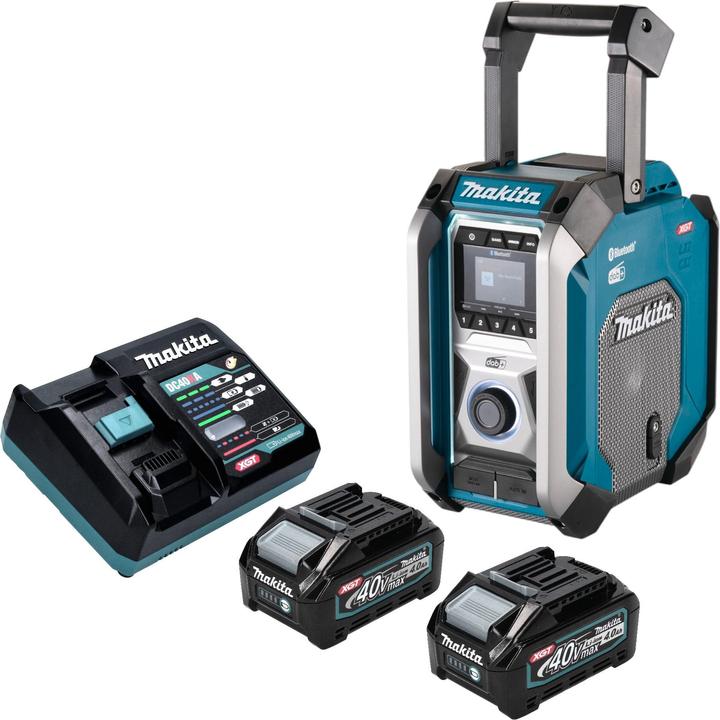 Produktbild Makita MR 007 GM201 Akku Baustellenradio 12 - 40 V max. Bluetooth DAB+ USB + 2x Akku 4,0 Ah + (FM, DAB+, Bluetooth)