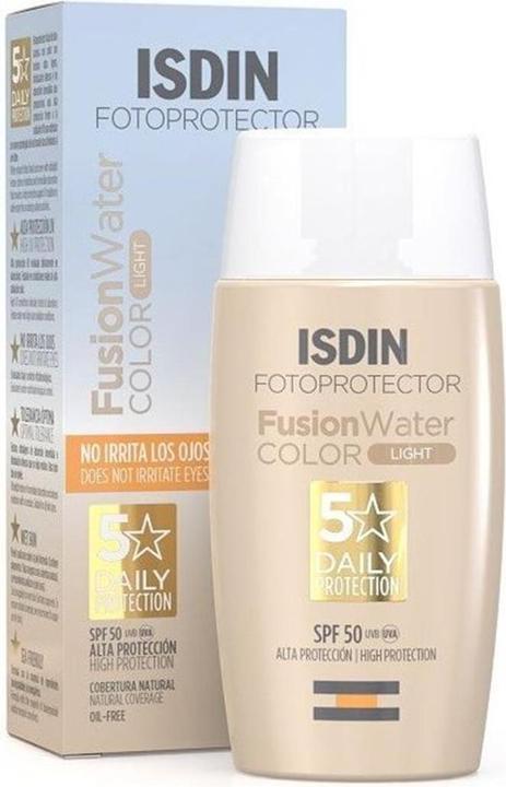 Isdin Fusion Water Farbe Light (Sonnencreme Gesicht, SPF 50, 50 ml, 76 g)