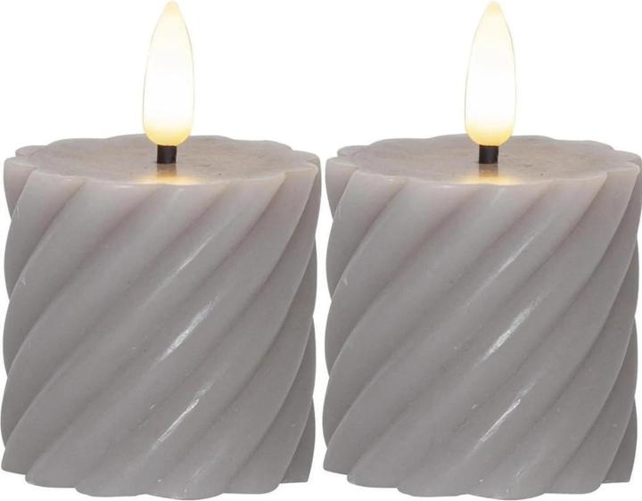 Actual product image Star Trading LED Pillar Candle 2 Pack Flame Swirl (2 x)