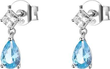 Brosway - Cloud Light Blue Fancy Cubic Zirconia Silver Dangle Earrings FCL112