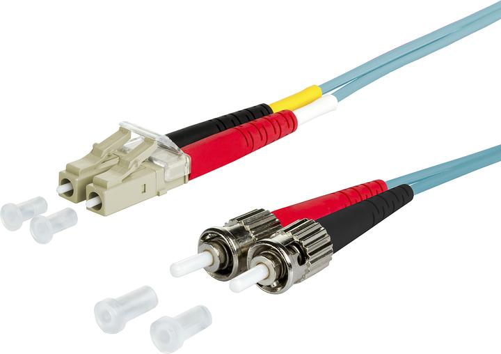 Produktbild Metz Connect 151J1JOAO30E OpDAT Patchkabel OM3 LC-D/2xST MM 3m aqua I-V(ZN)H 50/125 (CAT3, 3 m)