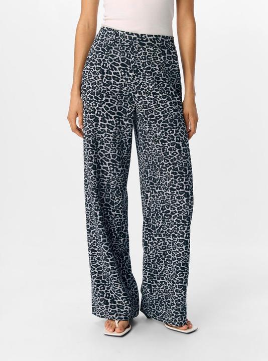 Image du produit Object Pantalon imprimé léopard à jambe large (44)